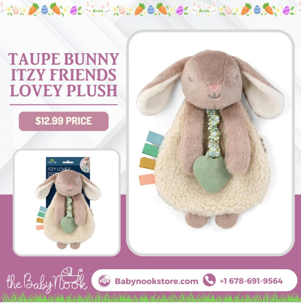 🐇 Taupe Bunny Itzy Friends Lovey Plush: The Perfect Easter Gift for Your Little One! 🐇