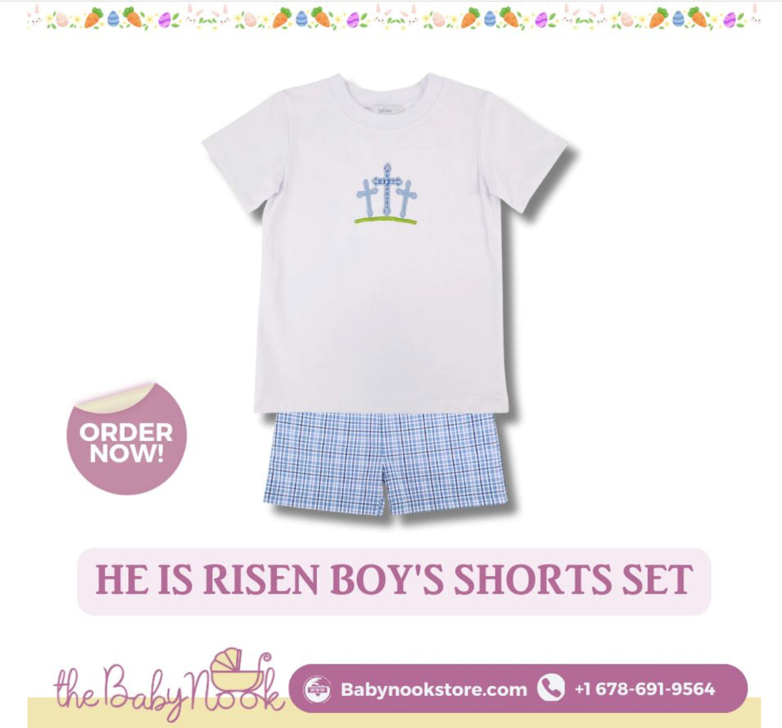 Celebrate Easter with Meaning: Introducing the "He Is Risen" Boy's Shorts Set