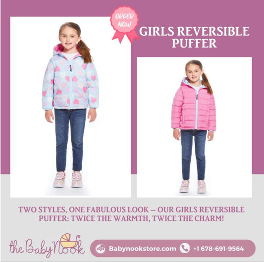 > Girls Reversible Puffer