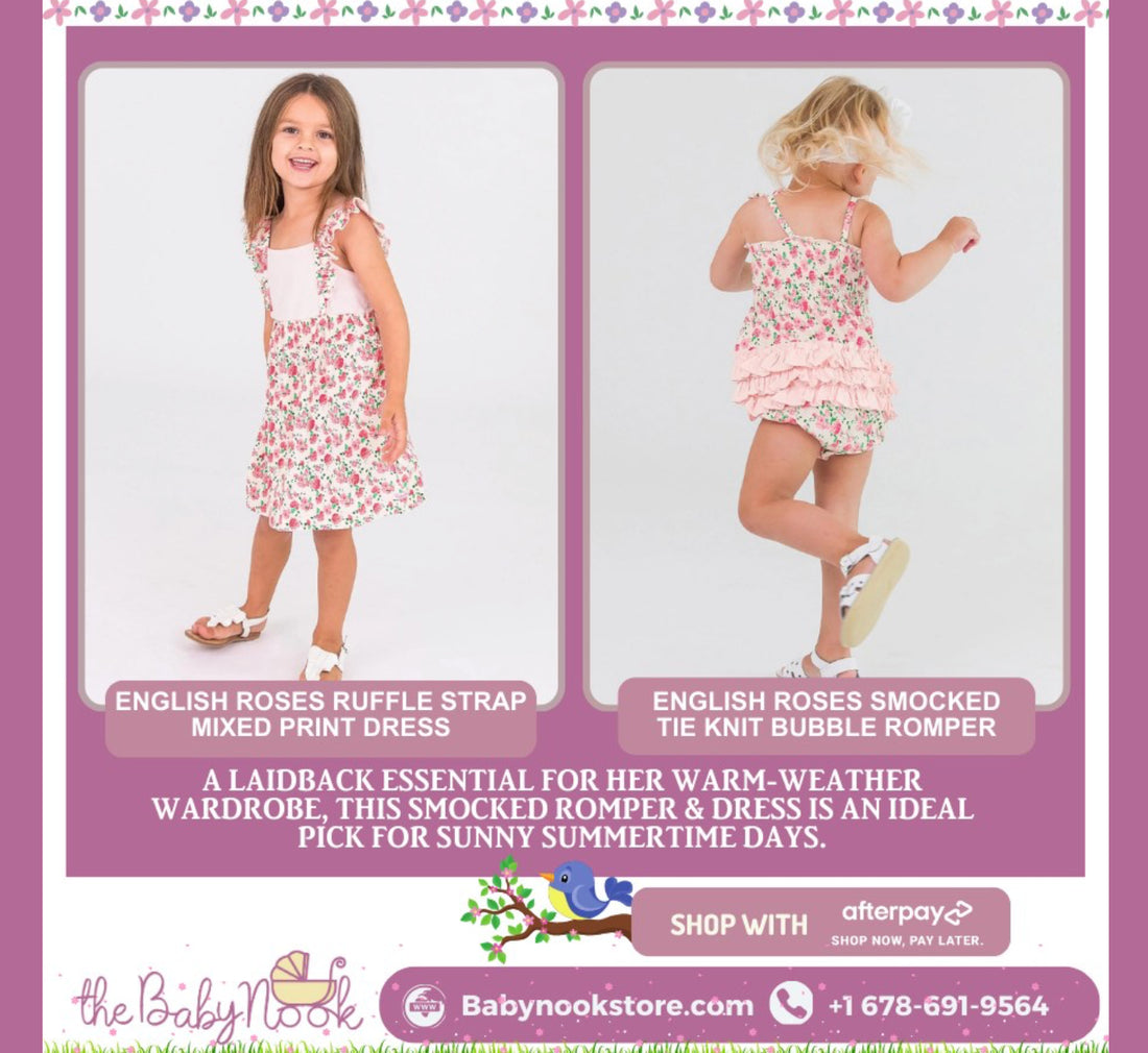 English Roses Ruffle Strap Dress & Bubble Romper: Must-Haves for Your Little Fashionista!