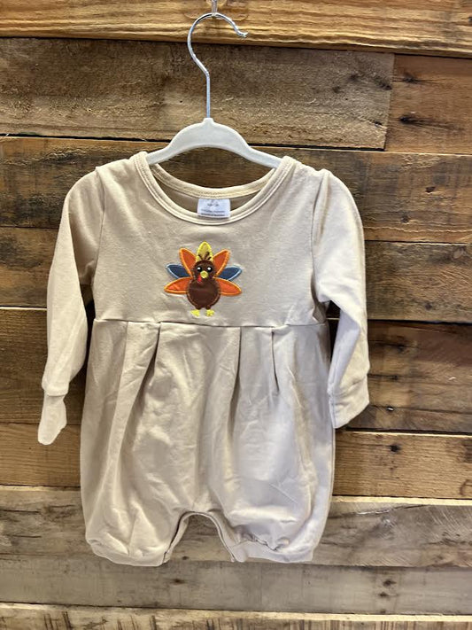 Turkey Embroidery Baby Girl Romper