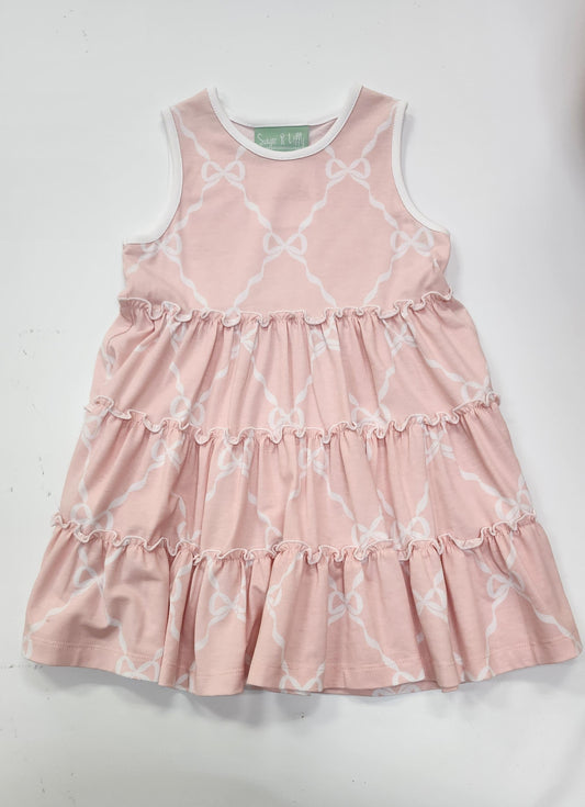 Pink Ribbon Dress with Ruffle 4T