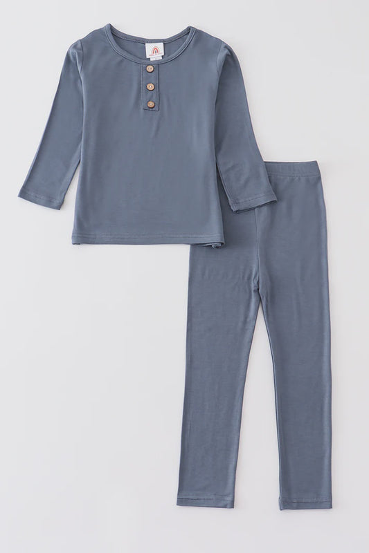 Blue bamboo pajamas set