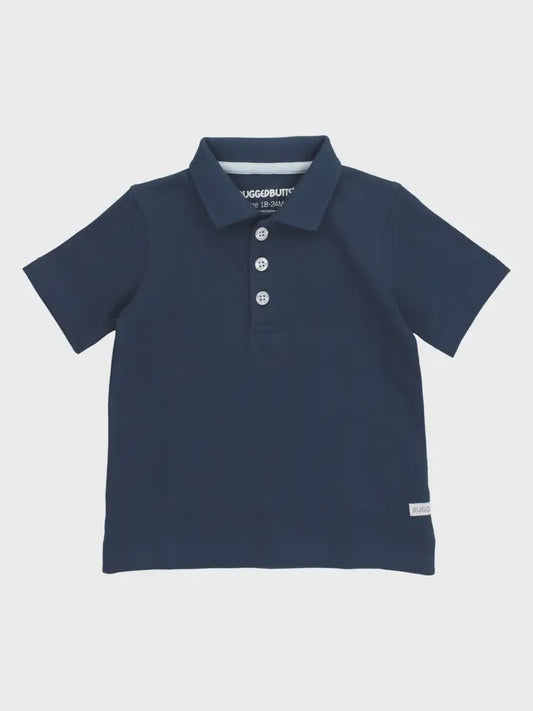 Dark Navy Pique Short Sleeve Polo Shirt