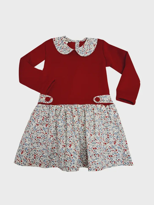 Girl's Fleece Floral Dress