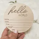 hello world engraved sign