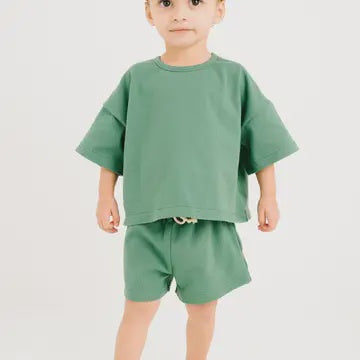 Solid Slouchy Set Enchanted Green