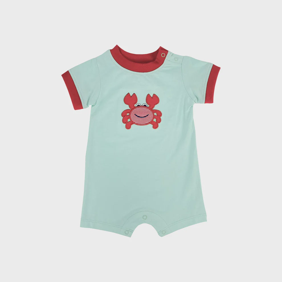 Crab Applique Boys Romper