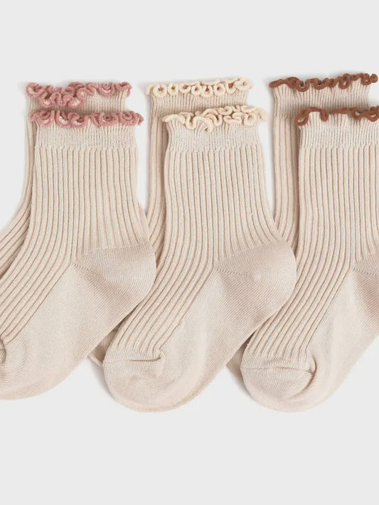 Vanilla Lettuce Trim Midi Sock 3-Pack