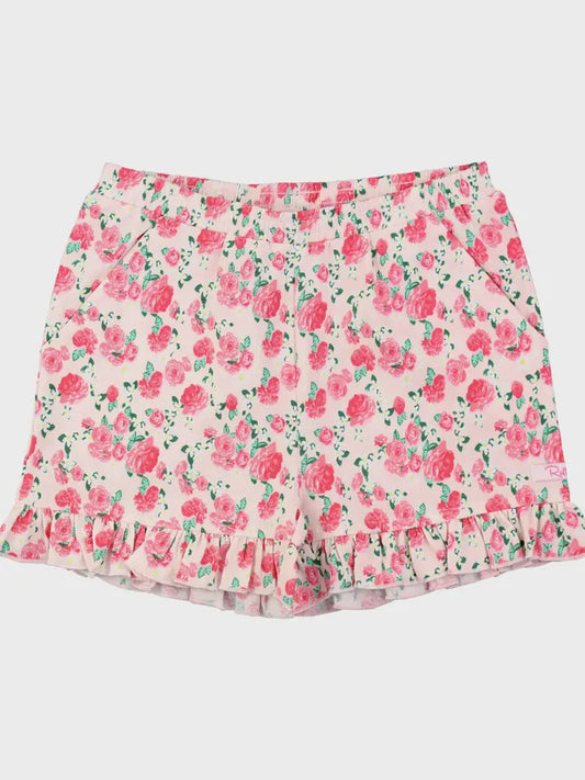 English Roses Girls Knit Ruffle Trim Shorts