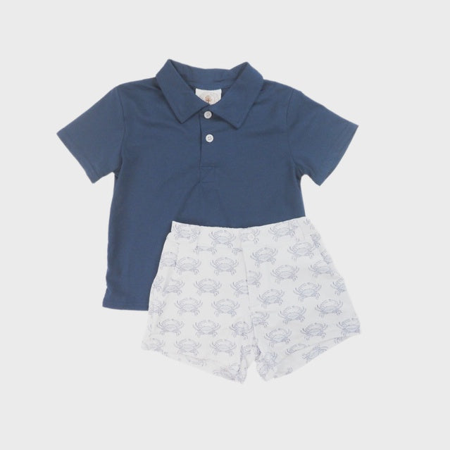 Crab Polo Short Set