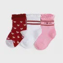 Valentine's Lace Midi Sock 3-pack