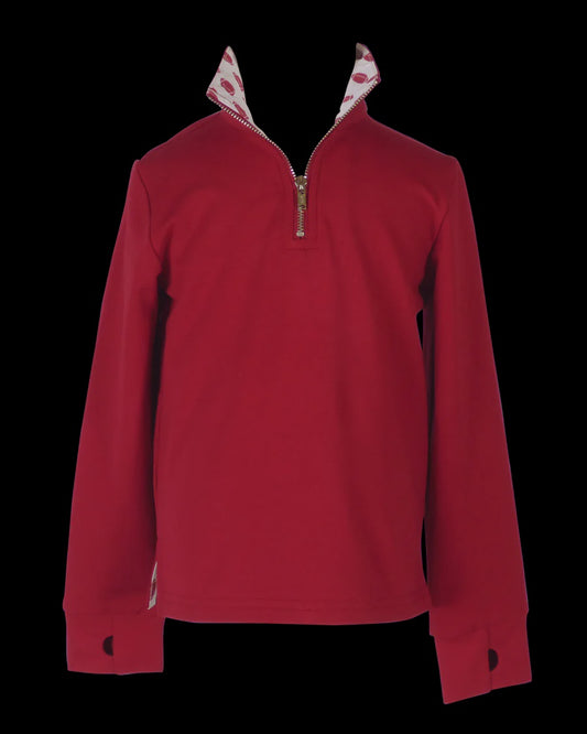 GAME DAY QUARTER ZIP - Red