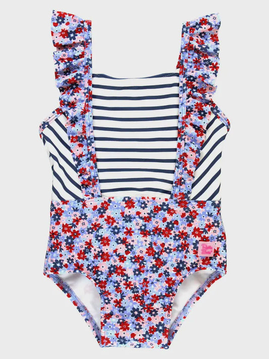 Red White and Bloom Pinafore One Piece