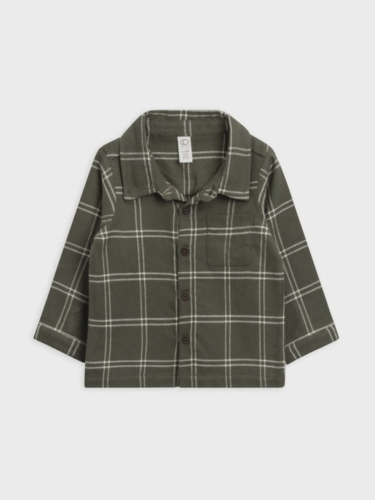 Flannel Collard Button Down