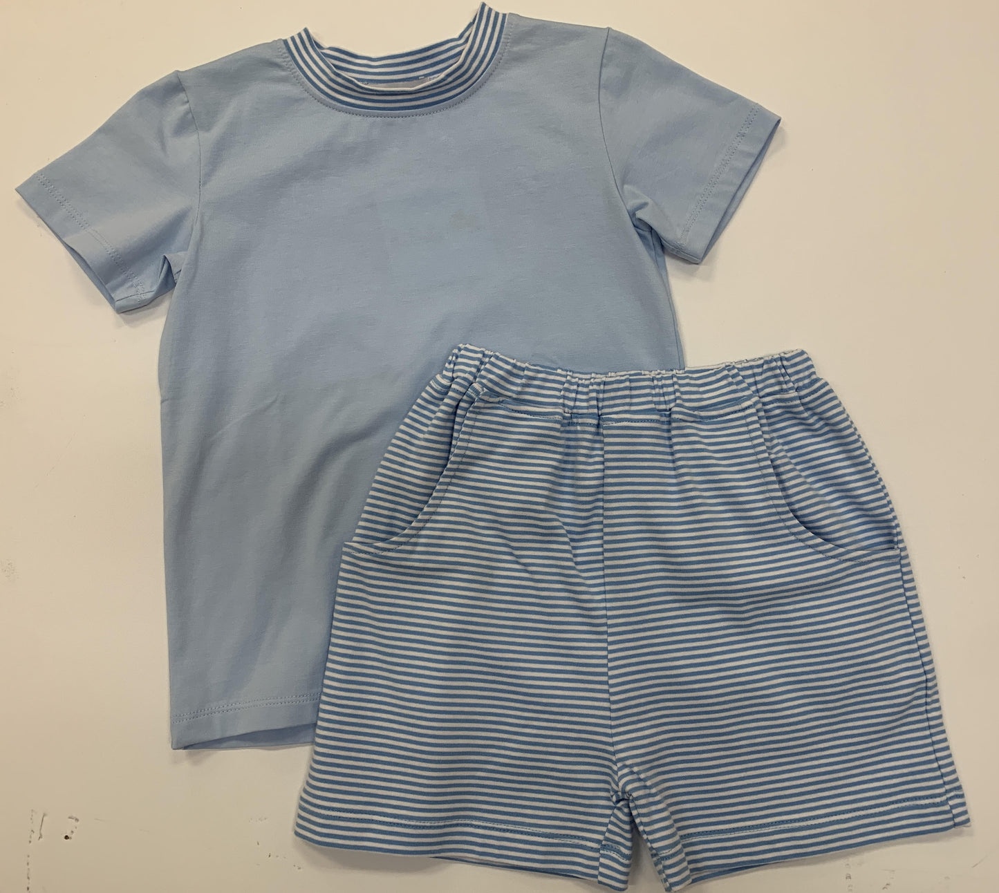 Blue Boys Shorts Set