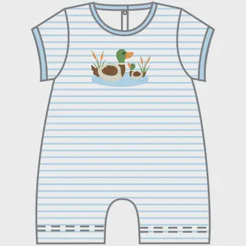 Mallard Pond Combo Blue Short Playsuit