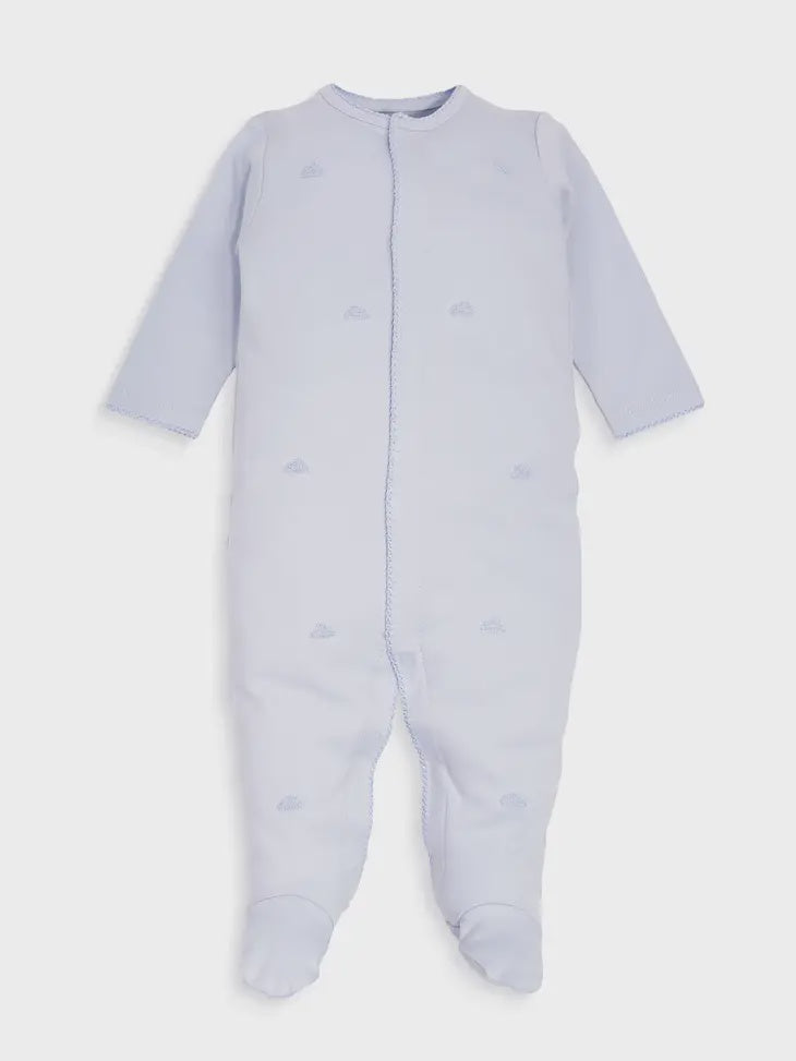 Pima Baby Pajama Cloud Blue