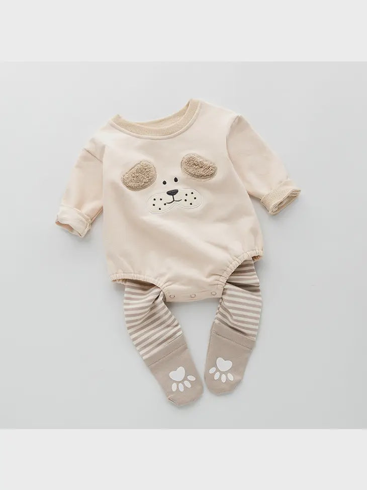 Baby Cartoon Onesies Combo - Apricot