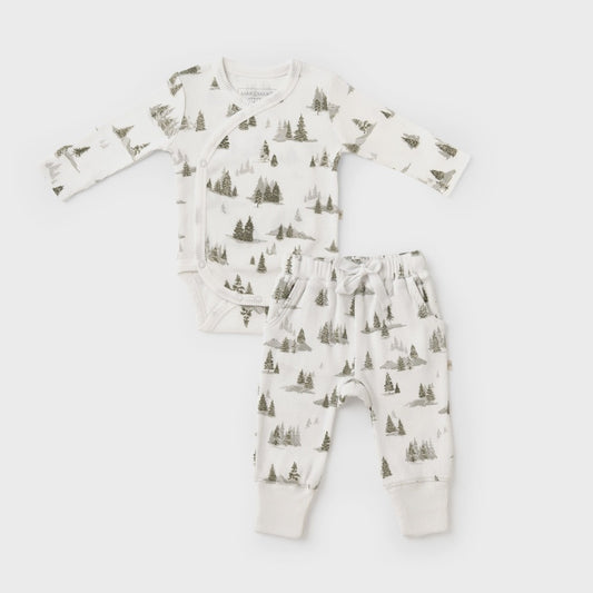 Organic Kimono Onesie & Pants Set