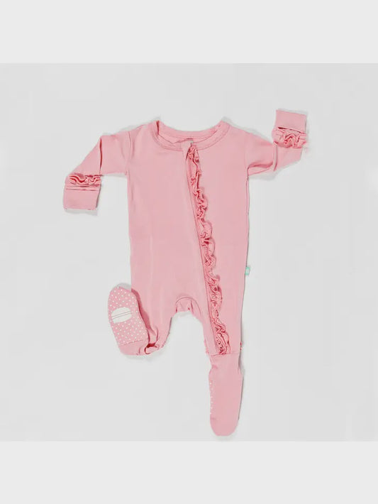 Pink Ruffle PJ Onesie