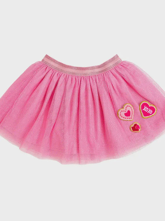 Heart Patch Valentine's Day Tutu - Kids Dress Up Skirt