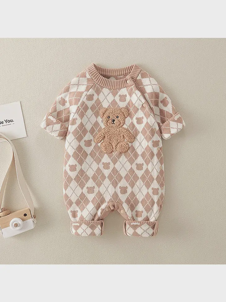 Geometric Bear Romper