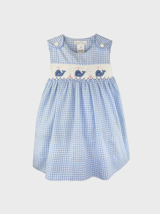 Whale Picture Smocked Sundress