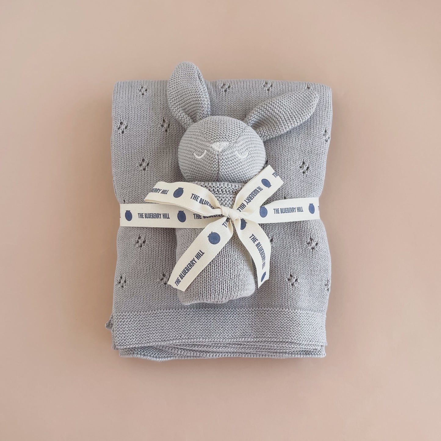 Pique Blanket & Bunny Lovey | Organic Cotton Baby Gift