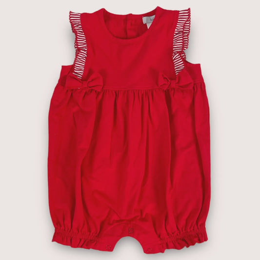 Red Sleeveless Bubble With Bows