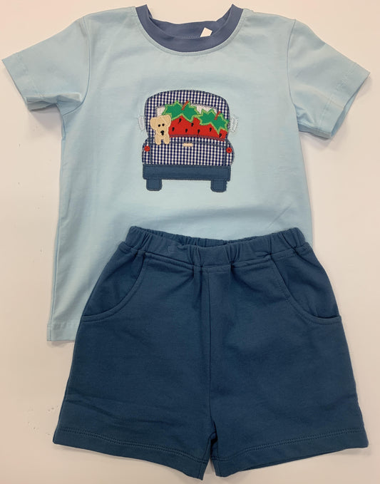 Pickup Truck Boy's Shorts Set