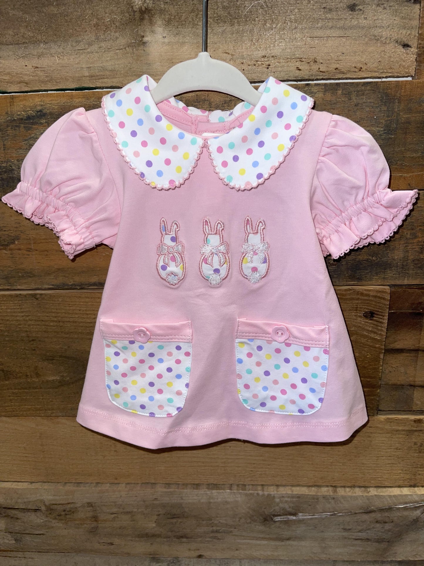 Bunny Applique Girls Bloomer Set